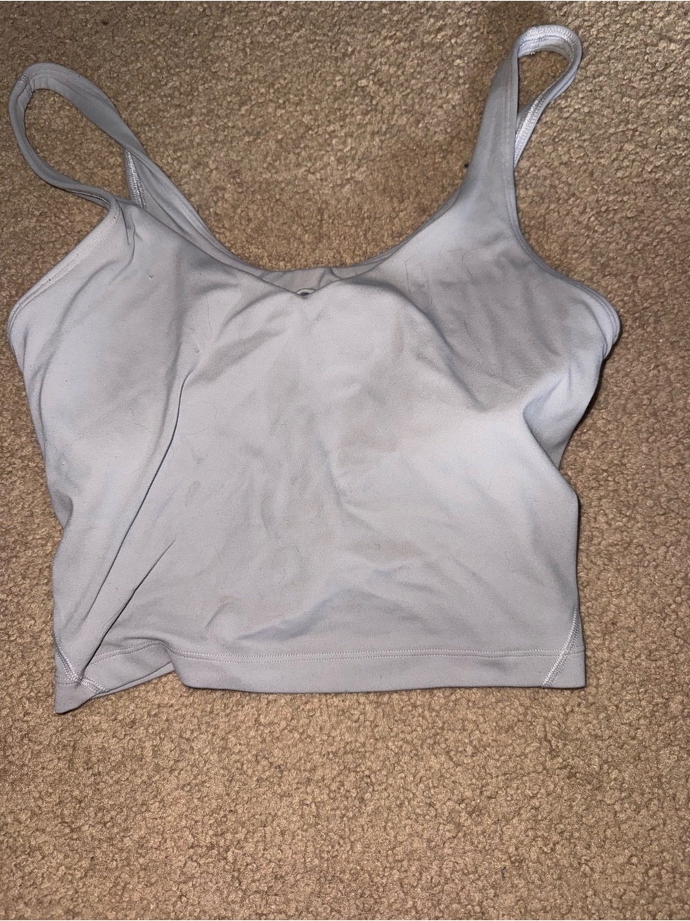 lululemon athletica Light Blue Cropped Tank Top